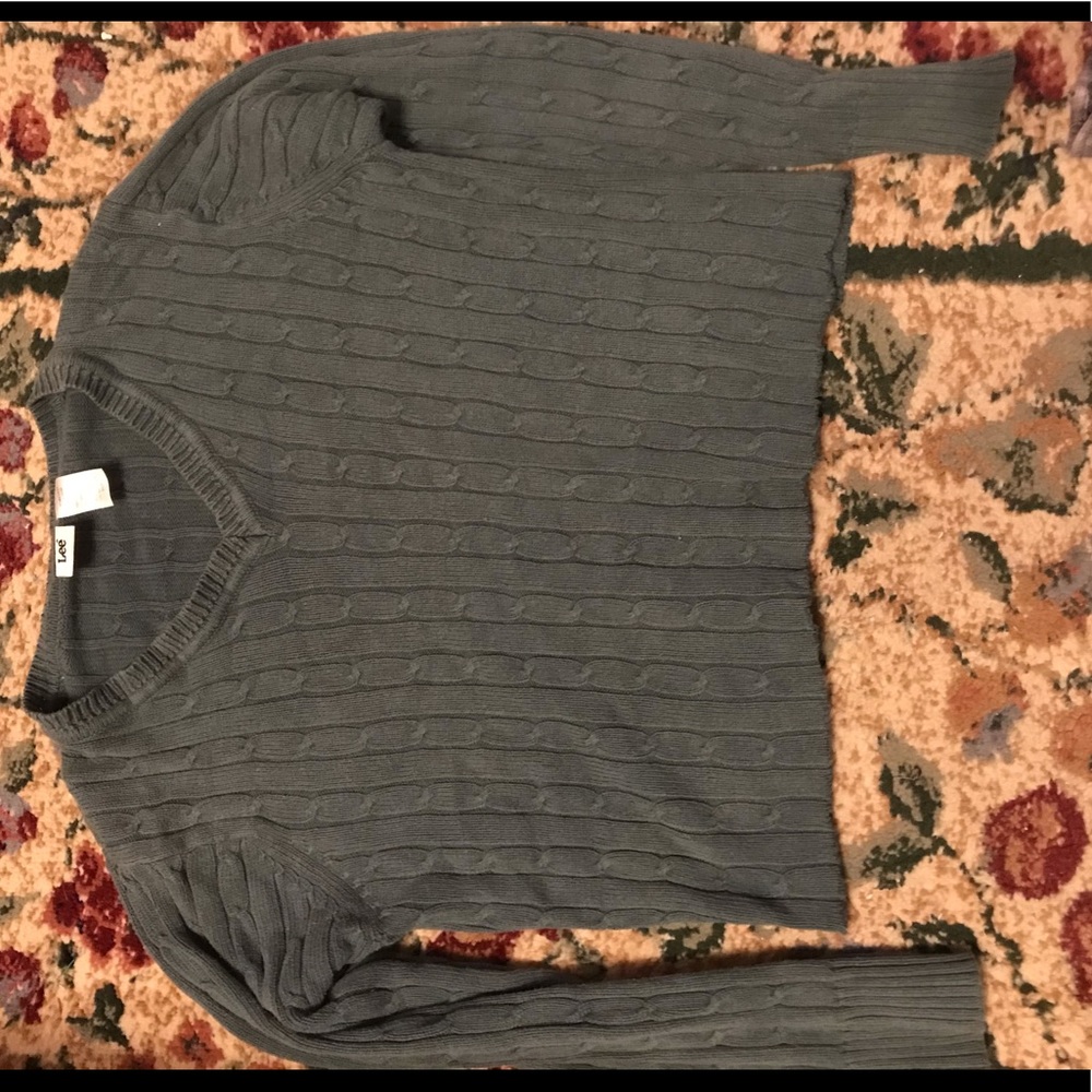 cropped green sweater!!